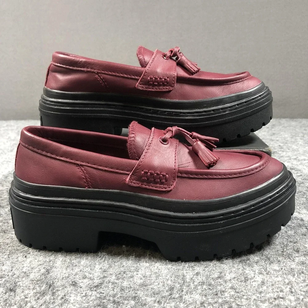 Converse Chuck Taylor All Star Lugged Heel Loafer Womens 7 Deep Bordeaux A14708C